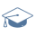 Icone chapeau étude